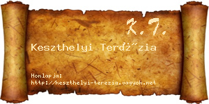 Keszthelyi Terézia névjegykártya